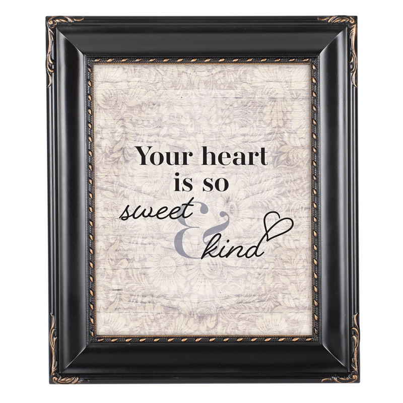 Heart Is So Sweet And Kind Black 8 x 10 Rope Trim Wall And Tabletop Photo Photo Frame